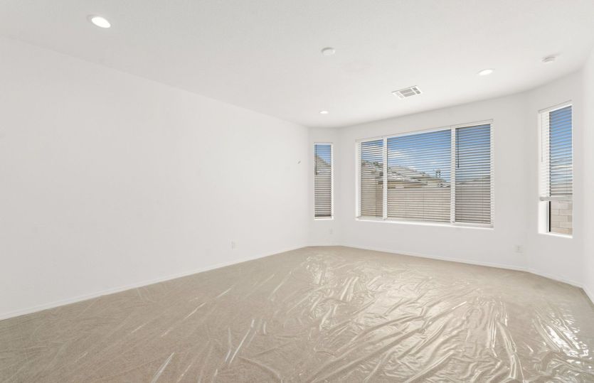Spacious owner's suite with bay window for natural light