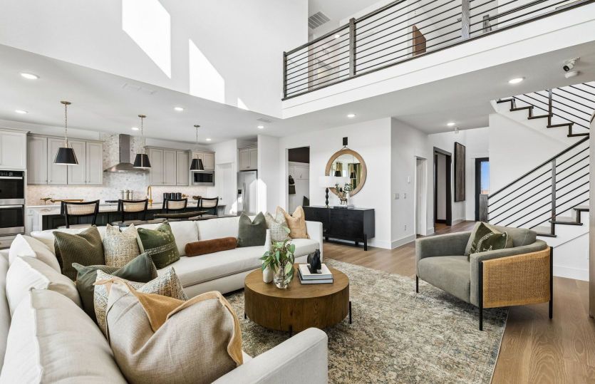 Soaring ceilings in gathering room *model representation