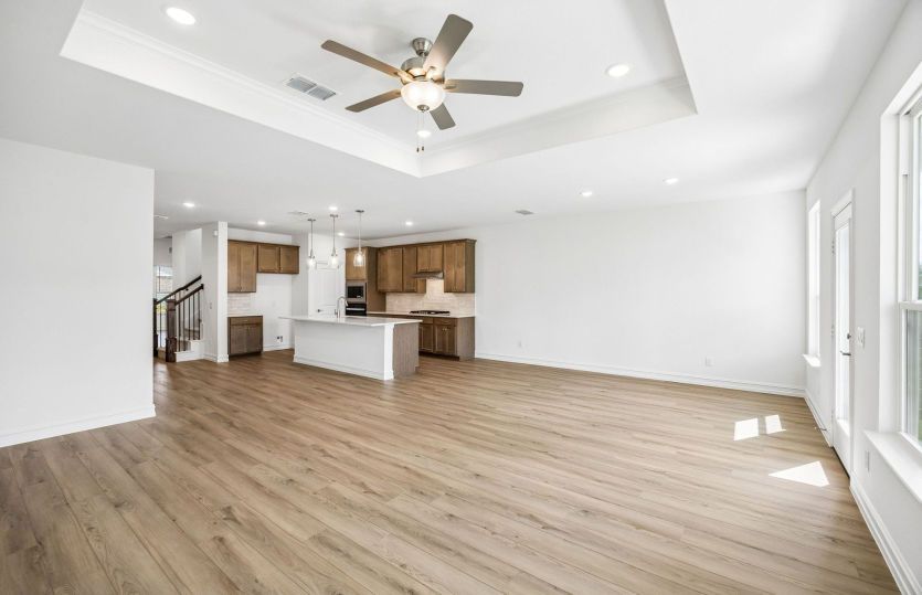 Tray ceiling in gathering room