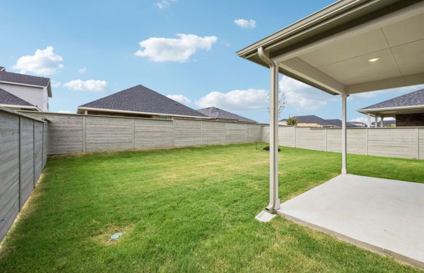 Built-in covered back patio