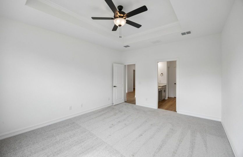 Spacious primary bedroom