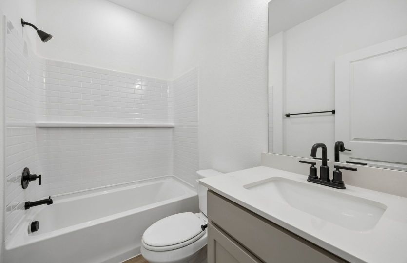 Secondary bath on first level