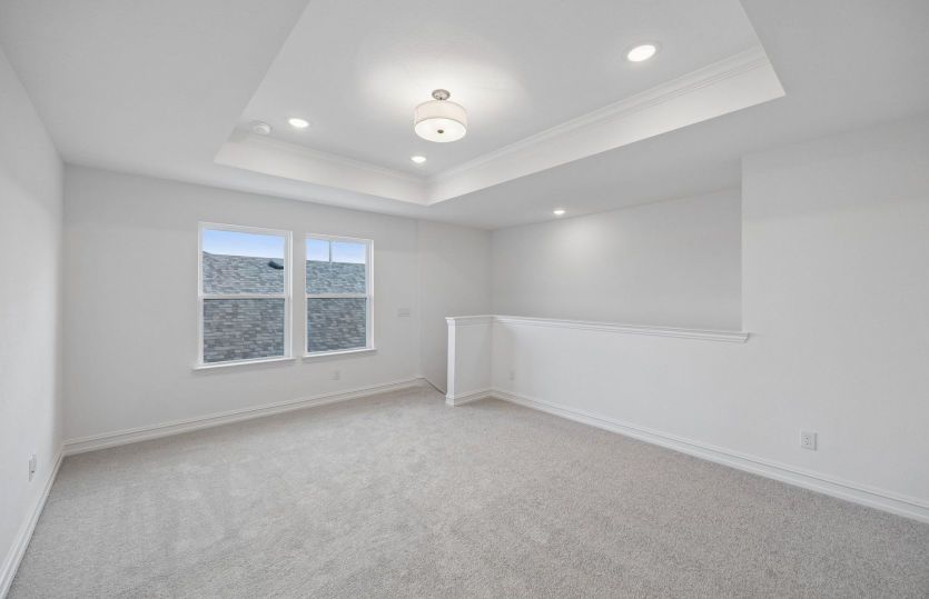 Tray ceiling in loft