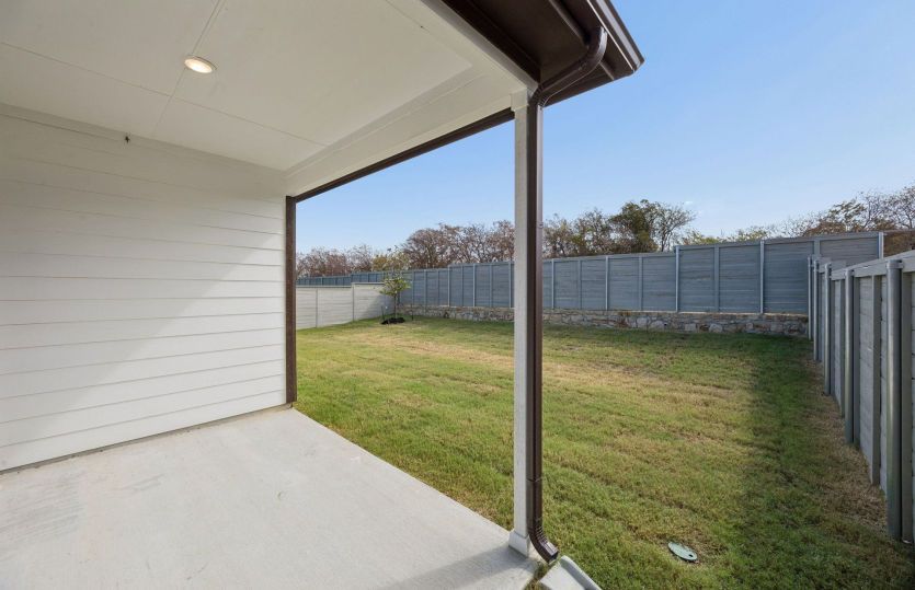 Built-in covered back patio
