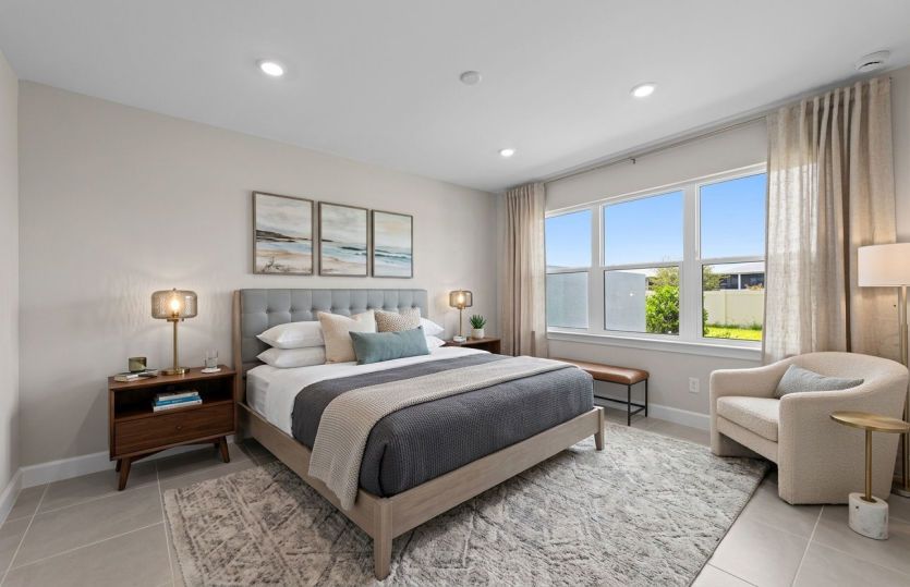 Owner's suite with walk-in closet  | Virtually staged