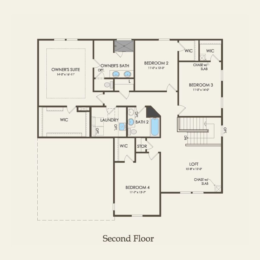 Second Floor 4 br / 2.5 ba