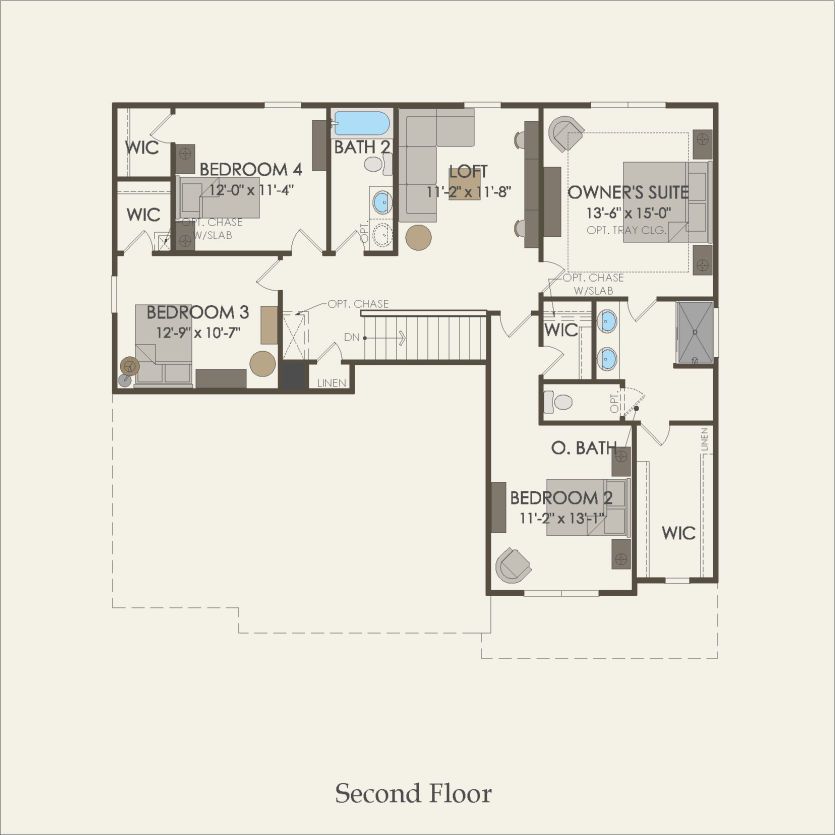 Second Floor 4 br / 2.5 ba