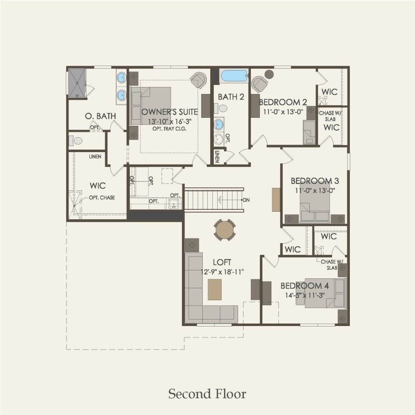 Second Floor 4 br / 2.5 ba