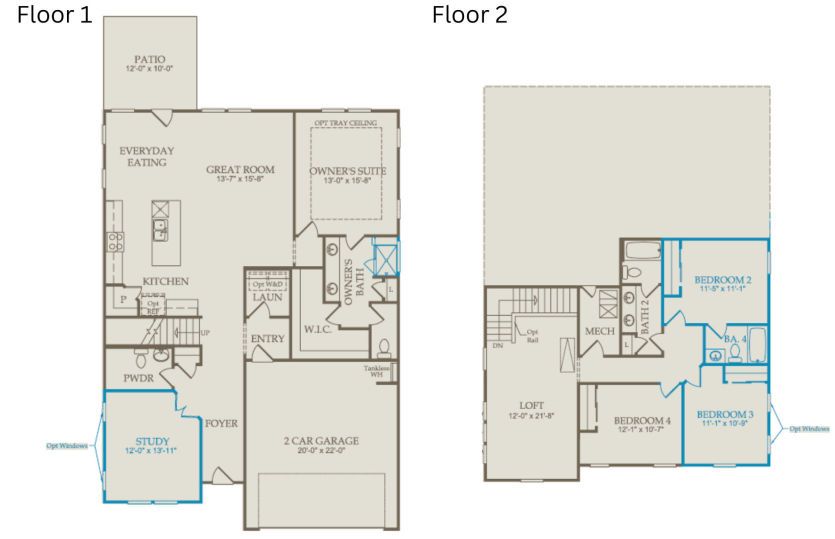 Floor Plan Level 1 & Level 2