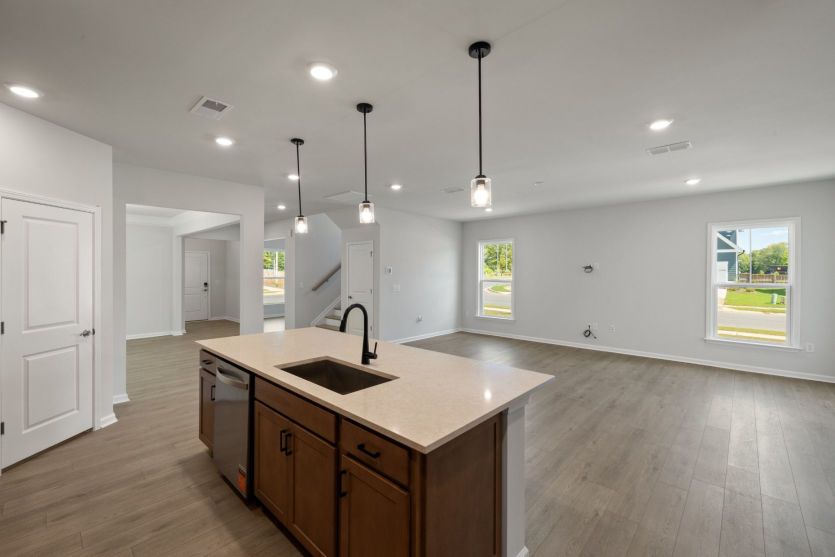 Richton #110 Kitchen overlooks Gathering Room