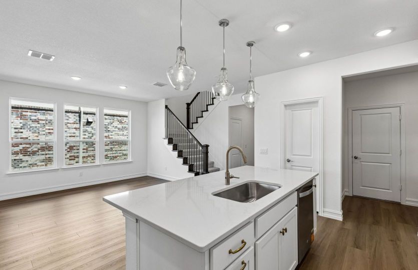 View of gathering room from kitchen