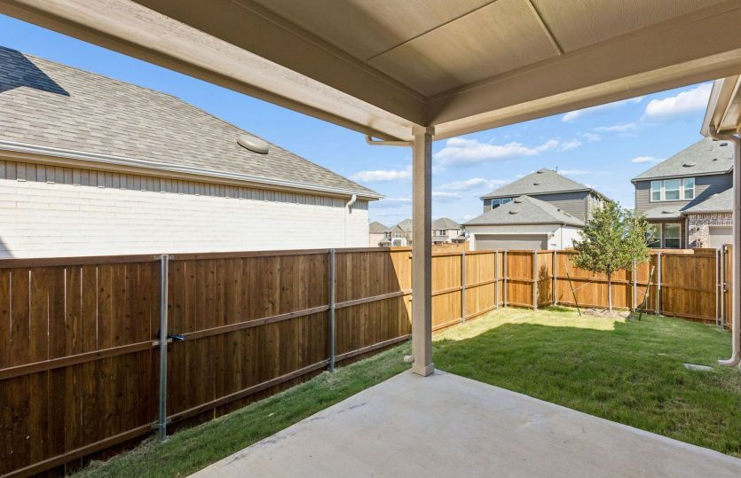 Built-in covered back patio