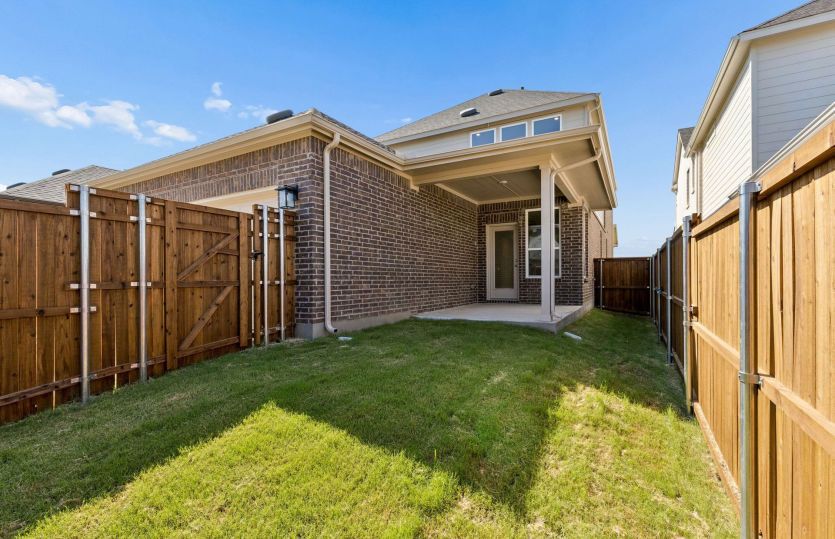 Fenced-in backyard