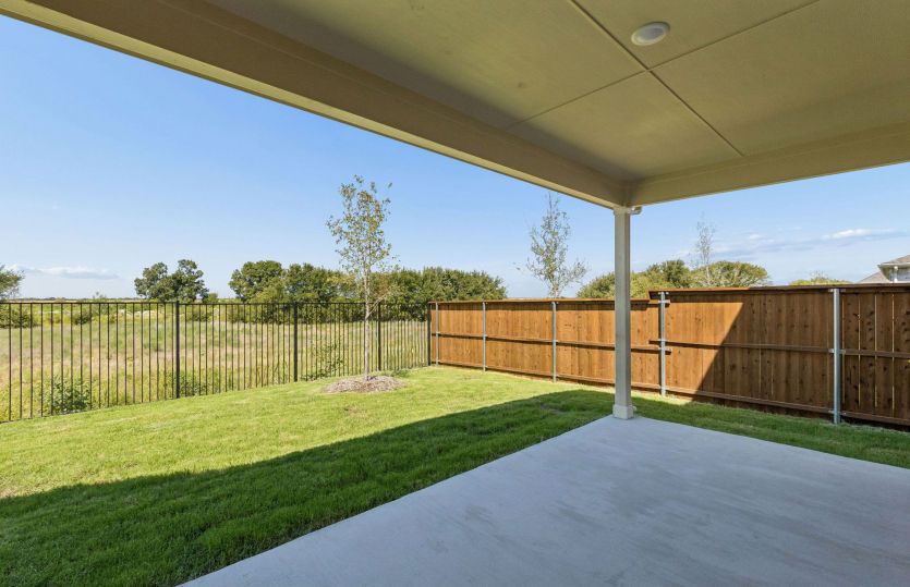 Built-in covered back patio