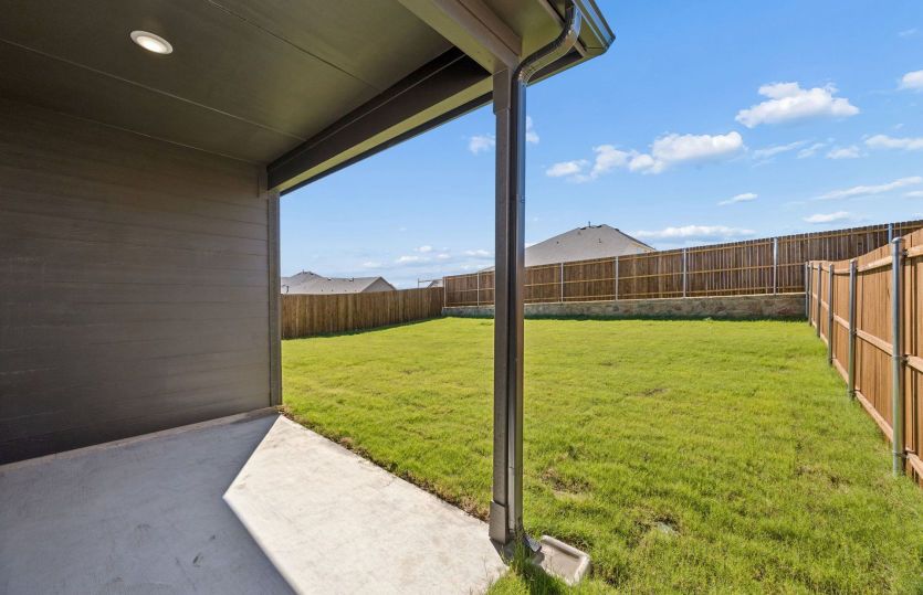 Built-in covered back patio