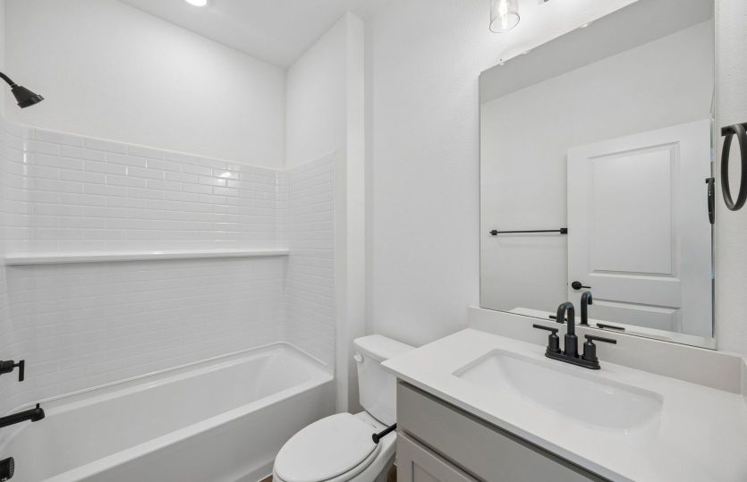 Secondary bath on first level