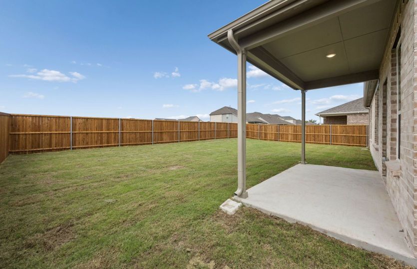Built-in covered back patio