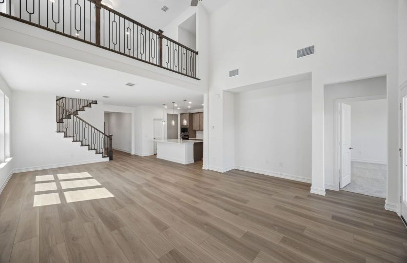 View of kitchen from living room