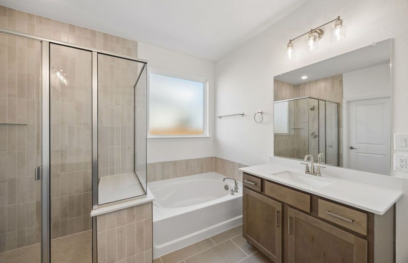 Separate tub and shower in primary bath