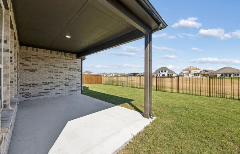 Built-in covered back patio