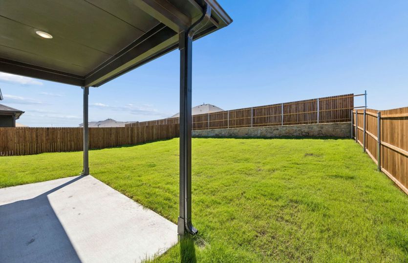 Built-in covered back patio