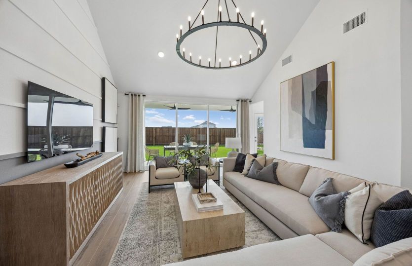 Living room with large windows