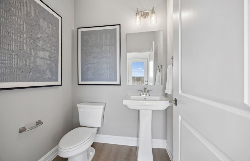 Powder bath on first level