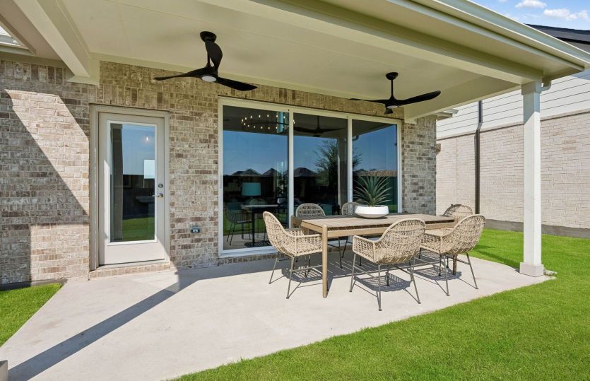 Built-in covered back patio