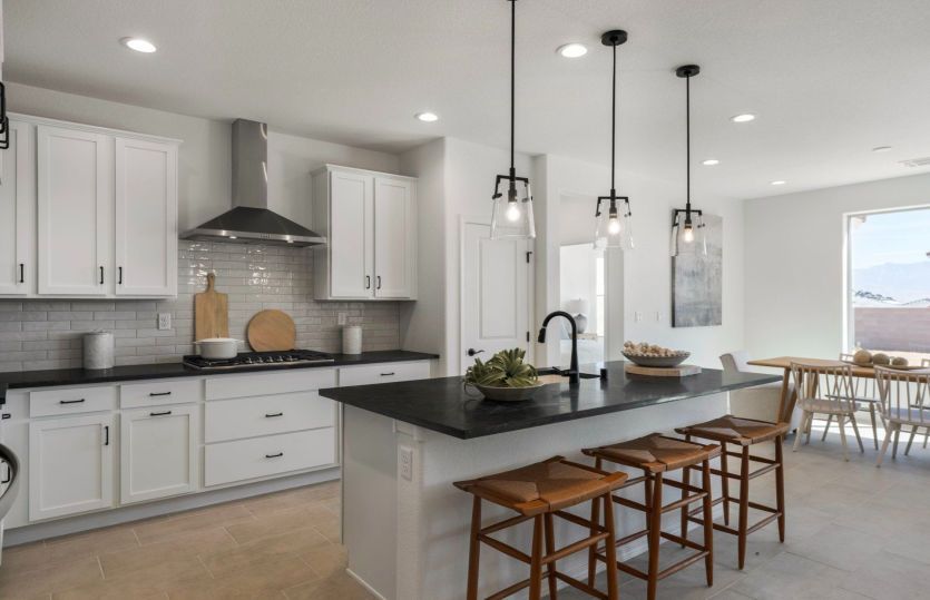 Oversized kitchen island perfect for casual dining or homework after school