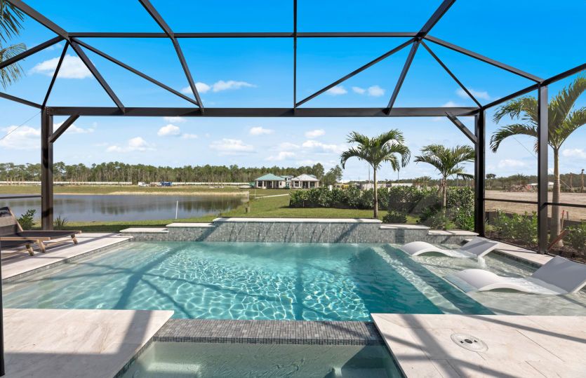 Sparkling pool with serene views