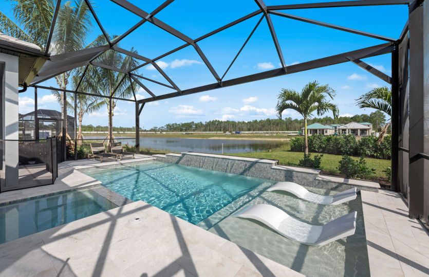 Sparkling pool with serene views