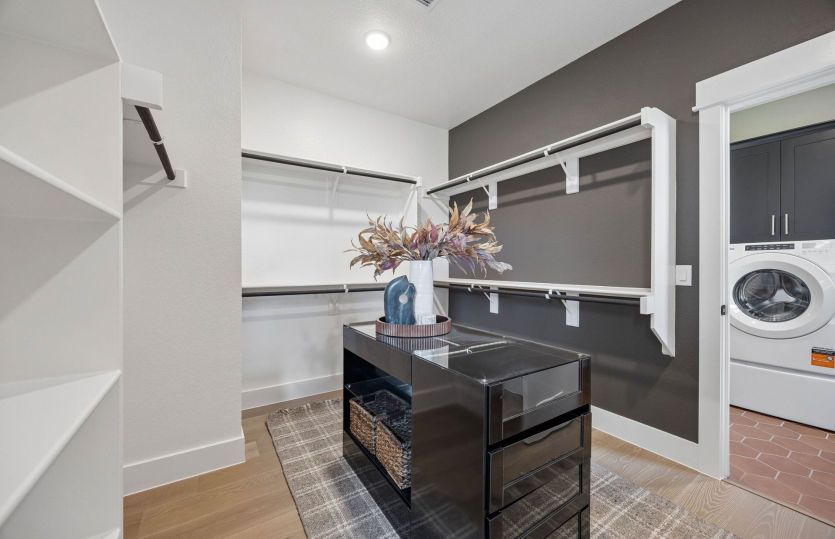 Walk-in closet in primary suite