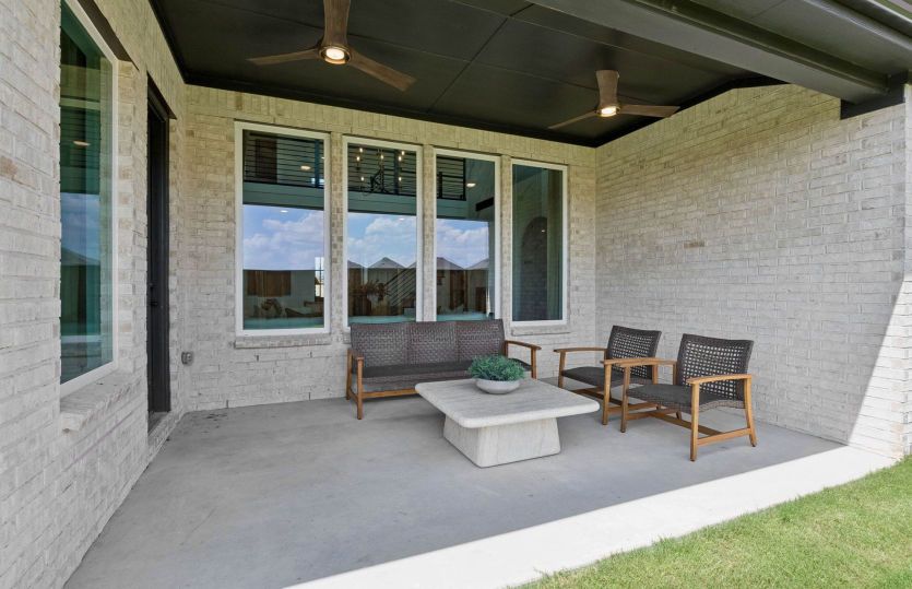 Built-in covered back patio