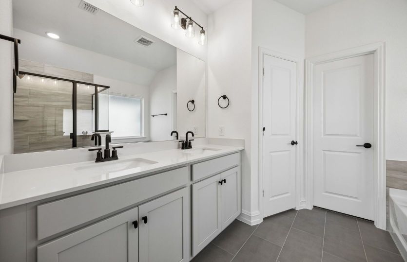 Primary bath with double vanity