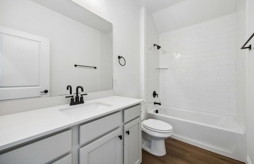 Secondary bath with double vanity