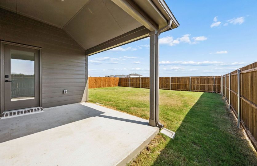 Built-in covered back patio