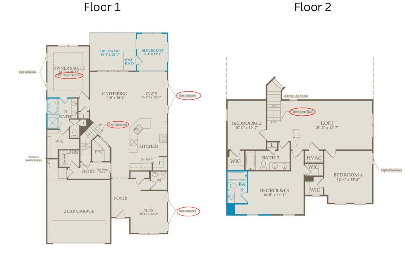 Floor Plan Level 1 and Level 2