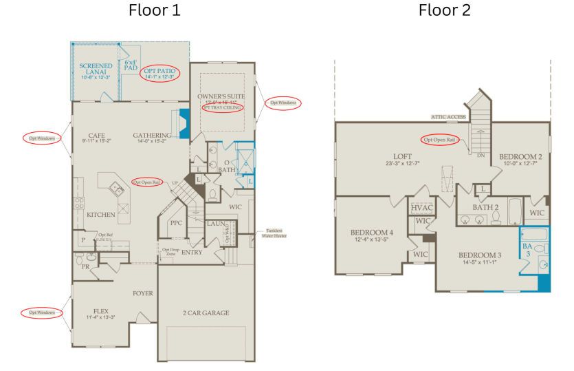 Floor Plan Level 1 and Level 2
