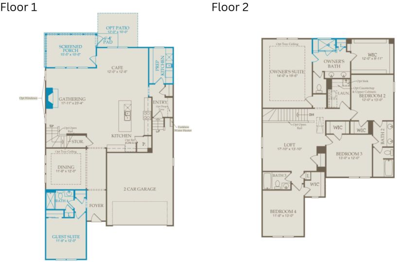 Floor Plan Level 1 and Level 2