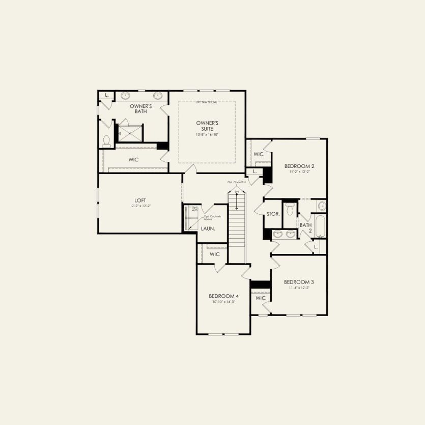Second Floor 4 br / 2 ba