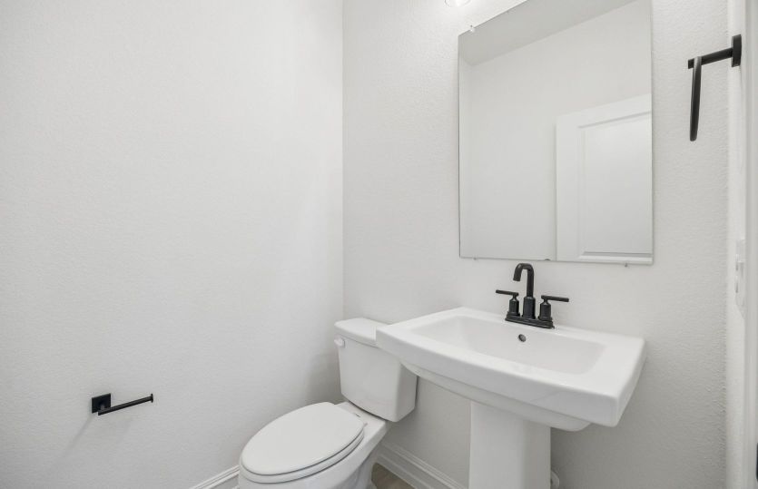 Powder bath on second level