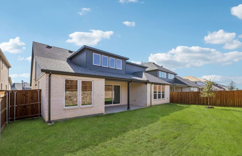 Built-in covered back patio