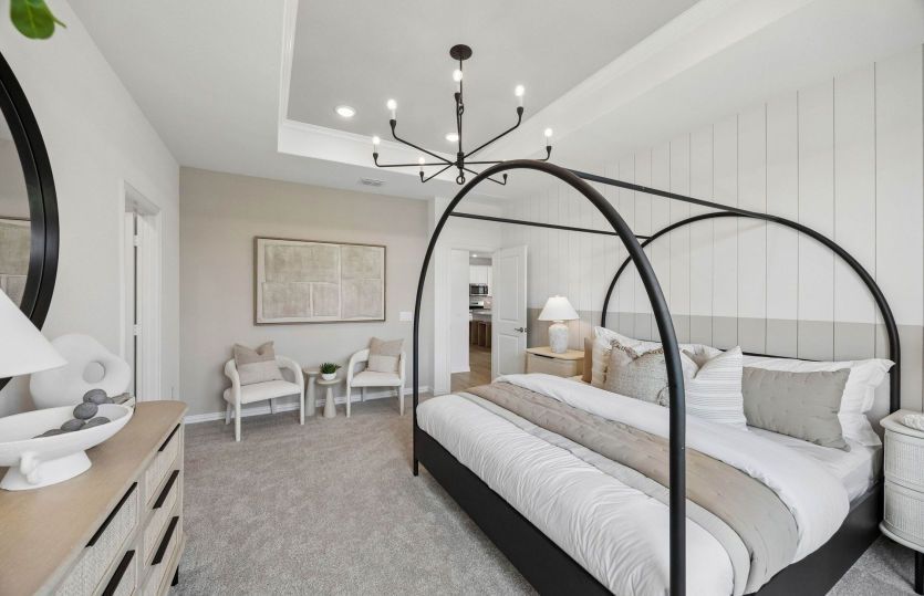 Beautiful primary bedroom with optional tray ceiling