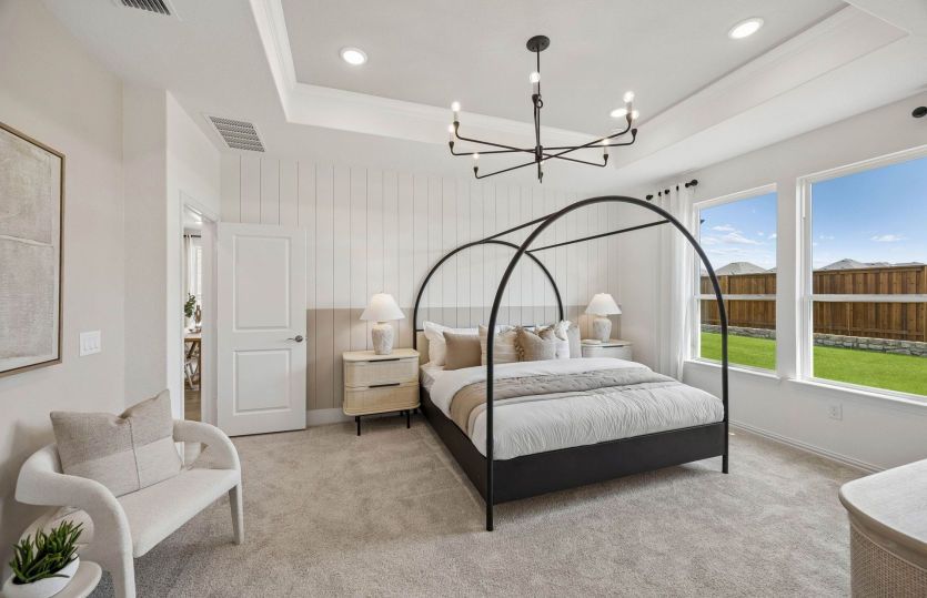 Large windows in primary bedroom