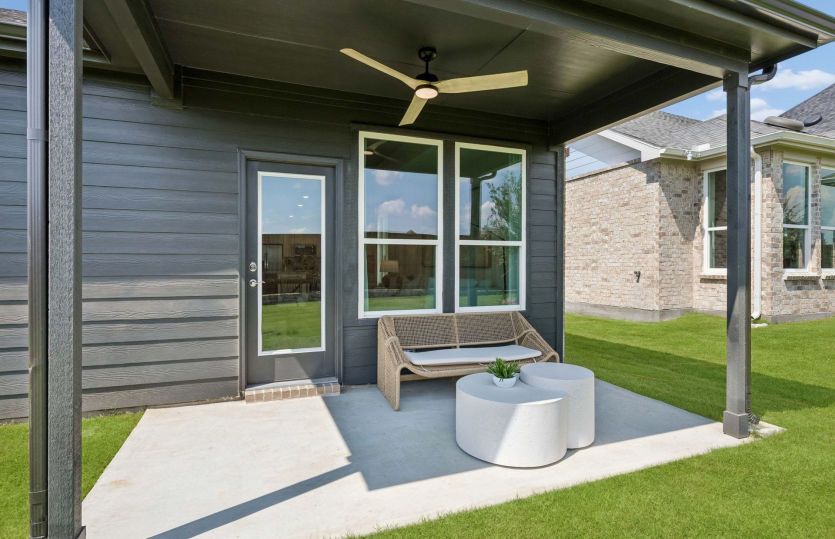 Built-in covered back patio