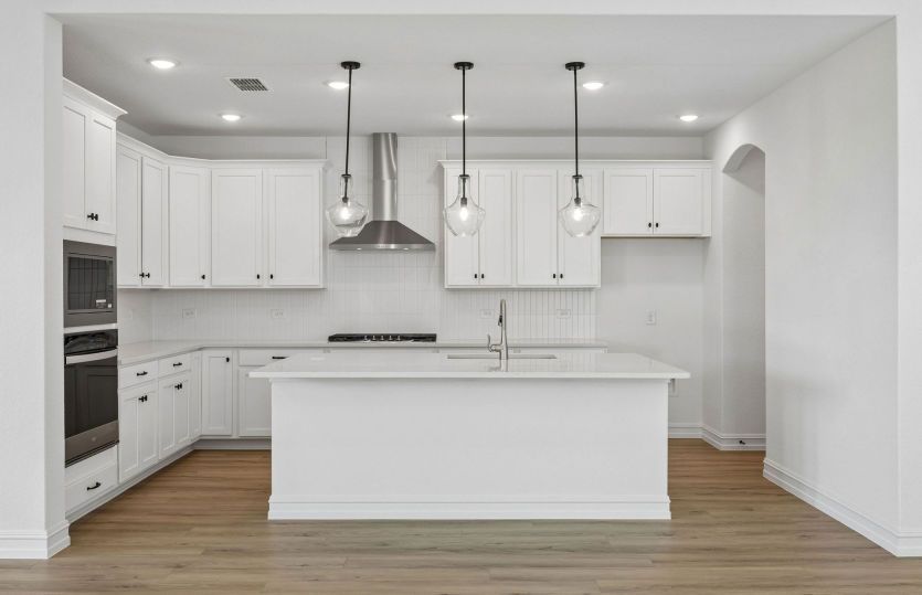Abundant cabinet space in kitchen