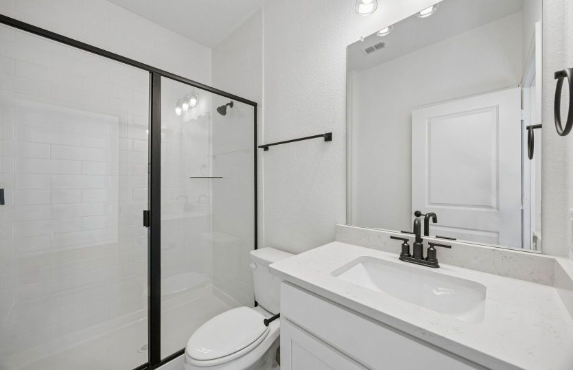 Secondary bath on first level