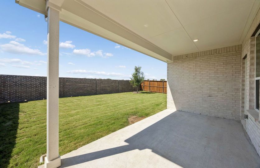 Built-in covered back patio