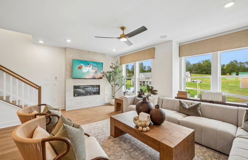 Gathering Room with Optional Electric Fireplace