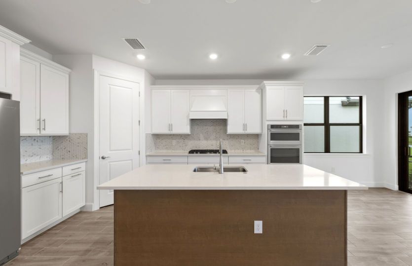 Kitchen with large center island